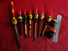 9X JIM HUDSON MADE FOR V.F.C. TRADITIONAL TYPE FISHING FLOATS