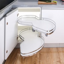 Kitchen Pull Out Shelf Organizer Corner Carousel Tray Cabinet Storage Rack Units