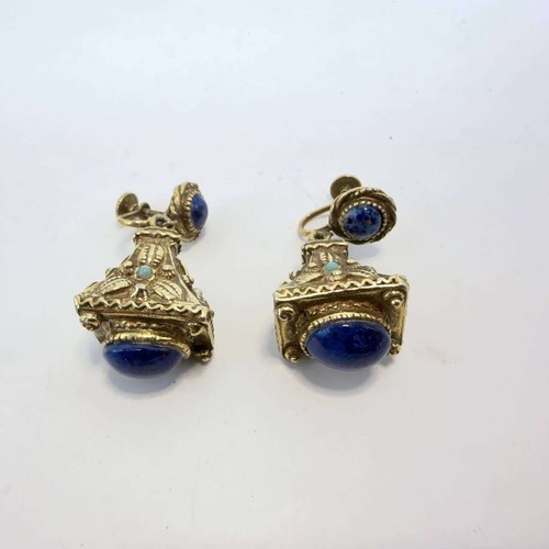 Vintage etruscan revival lapis - vintage,