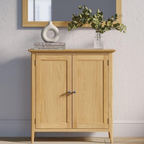 Solid oak storage cupboard - solid,
