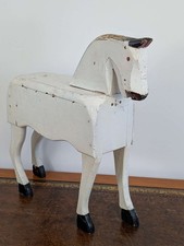 Naive French toy wooden horse