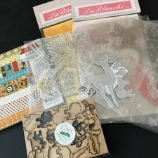 Bundle Of Craft Items Dies/Stamps/Paper Pad/Cards Blanks/Acetate sheets/Stencil