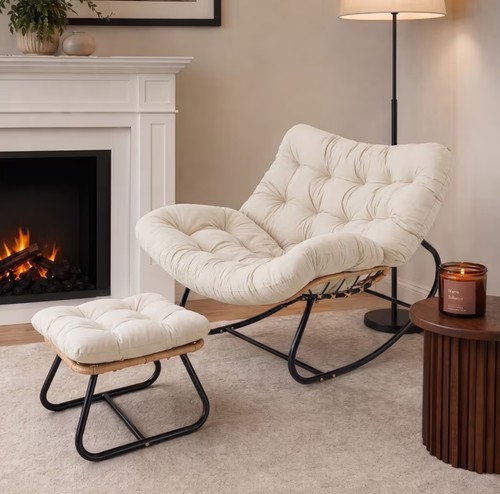 Garden rocking chair rattan - chair, –rattan