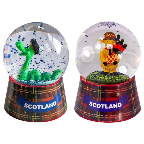 Waterball snow globes - snow, scottish