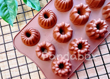 Canele Silicone chocolate mould Mini Donut  Mold Ice Cube Tray Baking Jelly