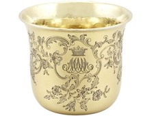 Sterling Silver Gilt Beaker by