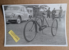 OLD PHOTO MEN TRICYCLE BIKE CYCLING CAR VAN FASHION TRANSPORT PS 329