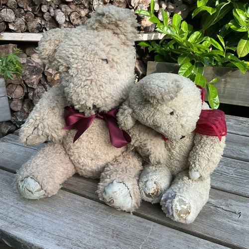 Old vintage pair - of, sheepskin