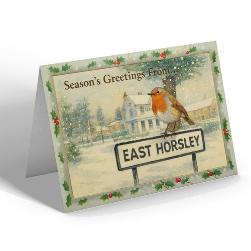 Christmas card east horsley - east,