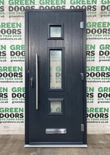 OUTWARDS OPENING FRONT DOOR COMPOSITE LONG BAR HANDLE MODERN GREY ANTHRACITE NEW