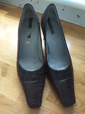 Peter Kaiser Dark Brown Shimmery Court Shoes Size 6