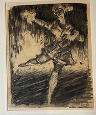 Vaclav Nijinsky.  1913 study by Eleanor Modrakowska. Le Pavillon D'Armide