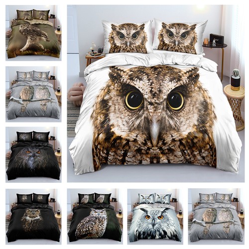Owl animal quilt duvet - 3d,