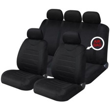 Black Full Set Front & Rear Car Seat Covers for Vauxhall Corsa Hatch All Models