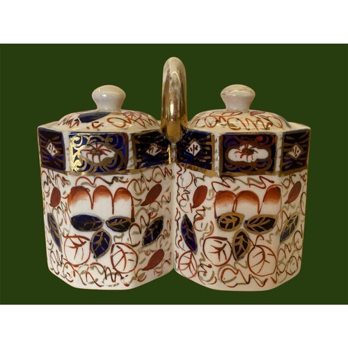 Condiment pots vintage imari - condiment, pots,