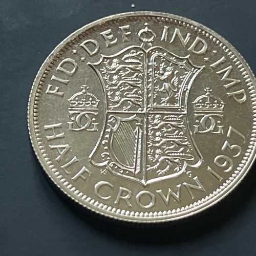 1937 silver proof half - , crown