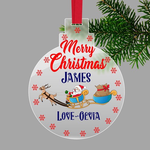 Personalised acrylic christmas - personalised,