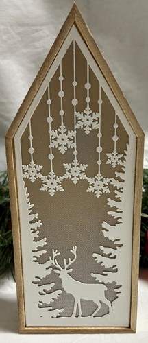 Christmas reindeer snow scene - christmas,