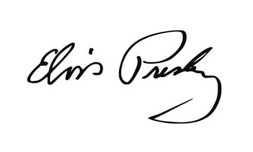 Elvis signature stickers - signature, car