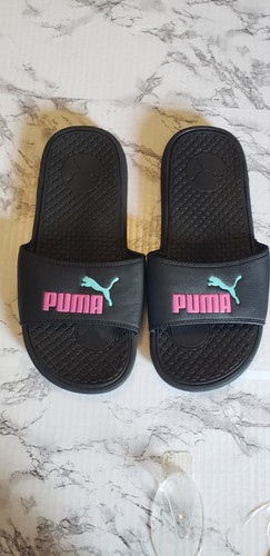 Black puma sliders new with - new,