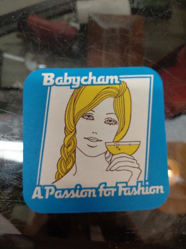 Babycham beer mat - babycham,