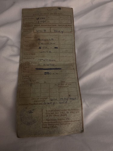 Antique registration document - antique,