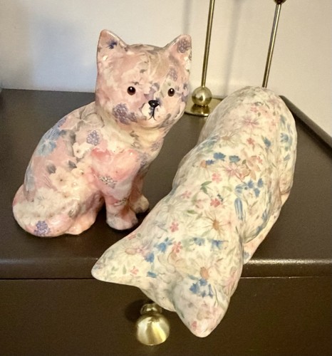 Pair vintage ceramic - pair, cats