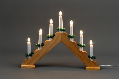 Christmas candle bridge - bridge, arch