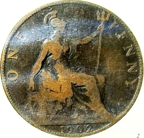 1902 one penny edward - 1902,
