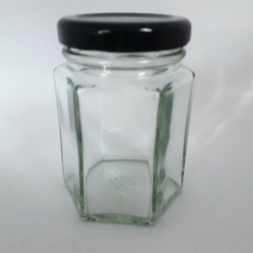 Hexagonal jars glass jam - hexagonal,