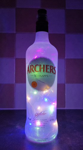 Empty archers peach schnapps - empty,