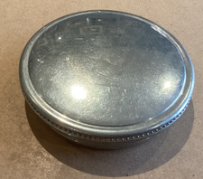 Vintage Tiffany & Co. Handcrafted Pewter Trinket Dish Round w Lid M28