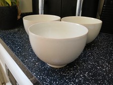 DENBY LINEN CREAM DEEP NOODLE BOWLS X 3