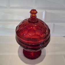 Vintage Ruby Red Candy Dish