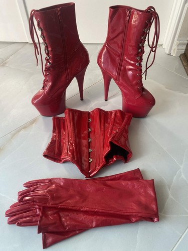 Pleaser adore 1020 red - pleaser, adore-1020