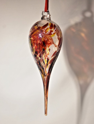 Hand blown art glass - art, teardrop