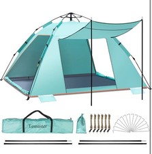 4-5 Person Instant Pop up Automatic Beach Tent, Extra Large Portable Ventilated 