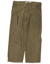 LEVI'S Mens Workwear Straight Cargo Trousers W38 L32 Khaki Cotton JJ06