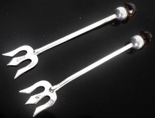 Pair Sterling Silver Pickle
