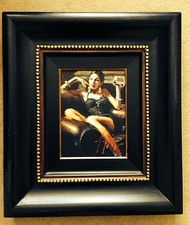 RARE NEW FABIAN PEREZ ORIGINAL "Study for the Living Room 3" GIRL OIL PAINTING