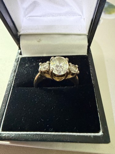 Vintage gold tone three - vintage, stone