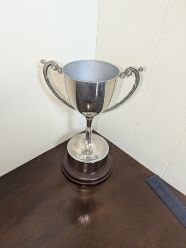 Nickel plated trophy - plated, 12.25