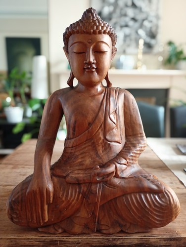 Wooden buddha statue carving - wooden,