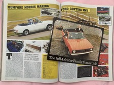 MORRIS Marina Convertible by Mumford Sales Brochure & Road Test in Classic Car 
