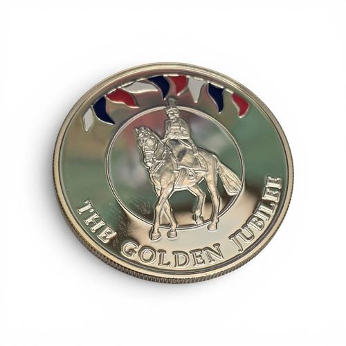 Silver pence golden jubilee - golden,