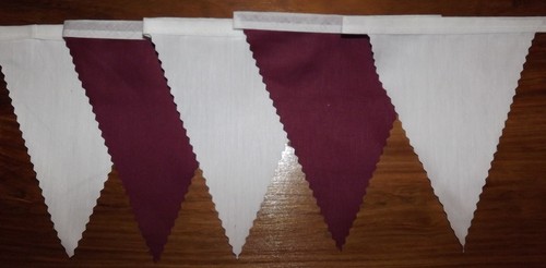 Fabric bunting burgundy - fabric,