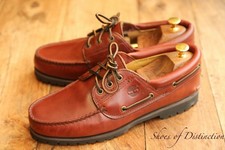 Timberland Tan Brown Leather Boat Deck Shoes Boot Mens UK 10 US 10.5 W EU 44