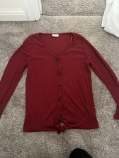 Women’s Red Knitted Ribbed