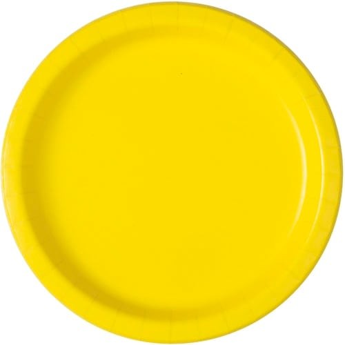 Yellow round paper - yellow,