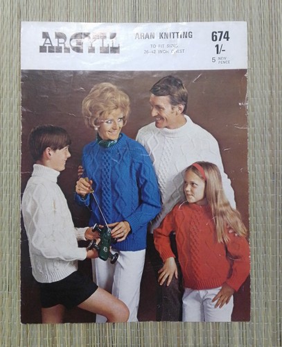 Family aran jumper knitting - aran,